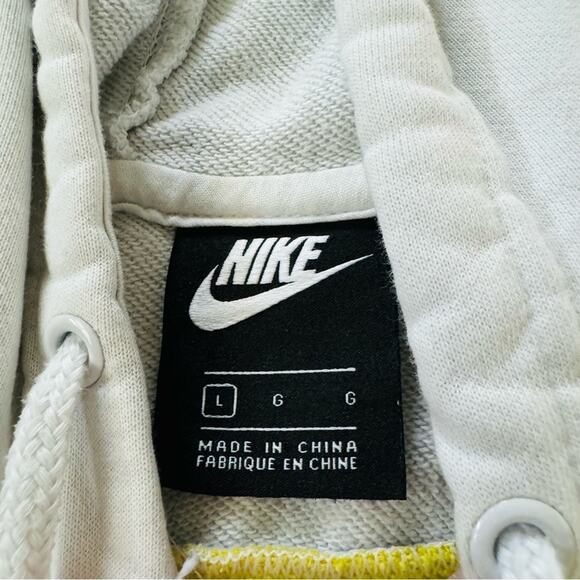 Nike blue green color block quarter zip cropped hoodie woman’s large - Picture 4 of 9